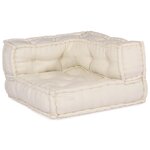 vidaXL Unité de canapé modulaire 3 Pièces Crème Tissu