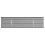 vidaXL Jardinière Gris clair 240 x 80 x 75 cm Acier