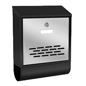 Boite aux lettres design porte-journaux design murale gris