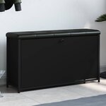 vidaXL Banc à chaussures avec tiroir rabattable noir 102x32x56 cm