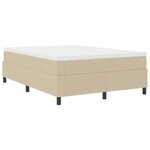 vidaXL Lit Box Spring avec Matelas - Vert Clair et Gris  160x200 cm  Tissu Velours Côtelé