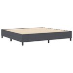 vidaXL Lit à ressorts Gris foncé 200 x 200 cm Tissu en velours côtelé