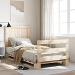 vidaXL Cadre de lit sans matelas avec tête de lit 90x200 cm