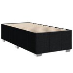 vidaXL Sommier à lattes de lit avec matelas Noir 90x200 cm Tissu