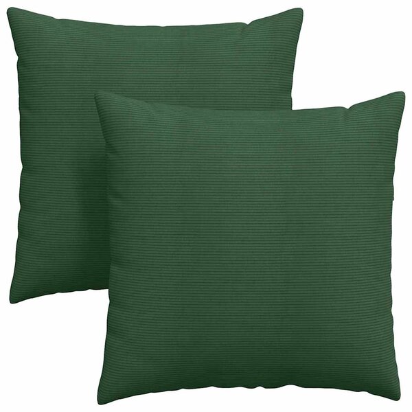 vidaXL Coussins de canapé 2 Pièces Vert foncé 80 x 80 cm