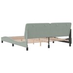 vidaXL Cadre de lit sans matelas gris clair 180x200 cm velours