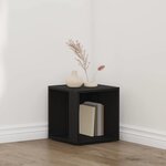 vidaXL Étagères d'angle Chêne noir 33 x 33 x 34.5 cm Bois d'ingénierie