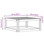vidaXL Table basse 68x68x29 cm Bois d'acacia solide