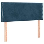 vidaXL Sommier à lattes de lit avec matelas LED Bleu foncé 100x200 cm