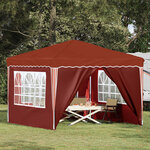 vidaXL Tente de fête pop-up 288 x 288 x 245 cm Terre cuite