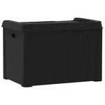vidaXL Boîte de rangement de jardin anthracite 125 L PP