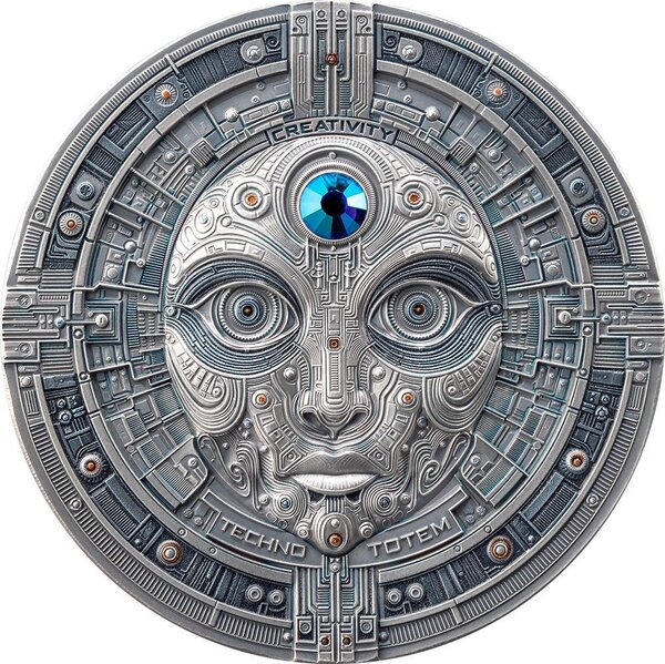 Pièce de monnaie en Argent 1000 Satoshi g 62.2 (2 oz) Millésime 2025 United Crypto States THE CREATOR