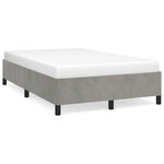 vidaXL Cadre de lit Gris clair 120x200 cm Velours