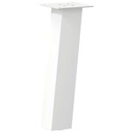 vidaXL Pieds de table basse 4 pièces Blanc 42 cm Acier