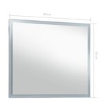 vidaXL Miroir mural à LED pour salle de bains 60x50 cm