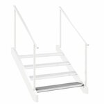vidaXL Escalier en caillebotis 90x24x7 cm acier galvanisé