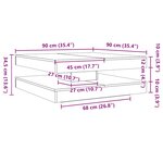 vidaXL Table basse rotative à 360 degrés sonoma gris 90x90x34 5 cm