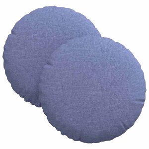 vidaXL Coussins de siège 2 pc Tissu Bleu denim Ø30 x 13 cm