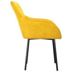 vidaXL Chaises à manger lot de 2 Jaune Velours