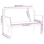 vidaXL Banc Gris foncé 108x79x79 cm Velours
