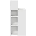 vidaXL Bureau avec rangement avec étagère Blanc 90 x 48 x 101 5 cm