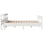 vidaXL Cadre de lit sans matelas blanc 160x200 cm bois de pin massif