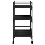 vidaXL Chariot de cuisine noir 65x40x86 5 cm bois d'ingénierie