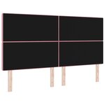 vidaXL Tête de Lit LED Rose 90 cm Velours