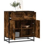 vidaXL Buffet chêne fumé 68x35x76 cm bois d'ingénierie