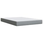 vidaXL Sommier à lattes de lit avec matelas Gris clair 140x190cm Tissu
