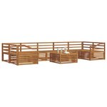 vidaXL Ensemble de canapés d'extérieur 8 Pièces Naturel