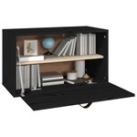 vidaXL Armoire murale Noir 60x30x35 cm Bois de pin massif