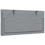 vidaXL Coussin de tête de lit gris clair 100 cm tissu