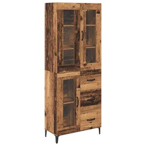 vidaXL Haut Armoire Bois Ancien 69 5 x 34 x 180 cm Bois d'ingénierie