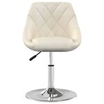 Vidaxl chaises pivotantes de salle à manger 2 pcs crème velours