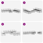 vidaXL Ensemble de canapés d'extérieur 9 pc Naturel