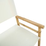 vidaXL Chaise de directeur pliante 2 Pièces Naturel Bambou