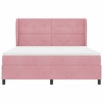 vidaXL Lit à ressorts avec matelas Rose 200 x 180 cm Velours