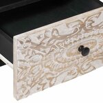 vidaXL Armoire de lit avec tiroir 2 Pièces Blanc 40 x 33 x 46 cm