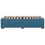 vidaXL Cadre de lit bleu 90x190 cm velours