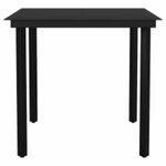 vidaXL Ensemble à manger jardin coussins 3Pièces marron poly rotin verre