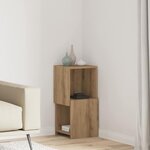 vidaXL Meuble d'angle Blanc 30 5x30x65cm Bois d'ingénierie