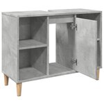 vidaXL Armoire salle de bain gris béton 80x33x60cm bois d'ingénierie