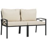 vidaXL Salon de jardin 9 Pièces avec coussins sable acier
