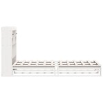 vidaXL Lit bibliothèque sans matelas blanc 90x200cm bois de pin massif