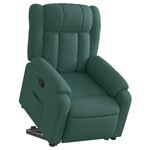 vidaXL Fauteuil inclinable vert foncé tissu