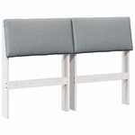 vidaXL Tête de lit capitonnée Gris clair 120 cm Pin massif