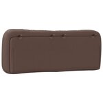 vidaXL Coussin de tête de lit Hvar marron 120 cm similicuir