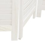 vidaXL Cloison de séparation 6 panneaux blanc bois de paulownia massif