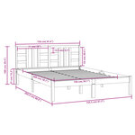 vidaXL Cadre de lit Blanc Bois massif 150x200 cm Très grand